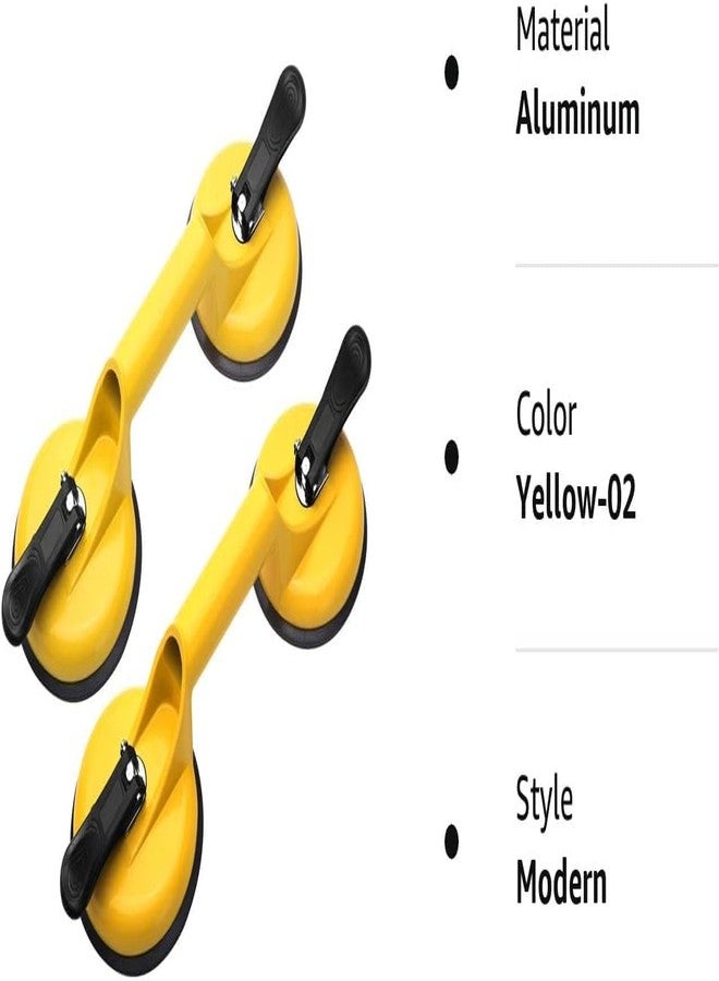 Portible رافعة أكواب محمولة من الألومنيوم مزودة بمقبض شفط؛ مقبض لحمل الأكواب؛ سعة 100 كجم (عبوة من قطعتين). - Image 4